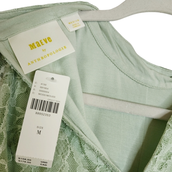 Maeve For Anthropologie Sleeveless Mock-Neck Lace Mini Dress - Picture 6 of 9